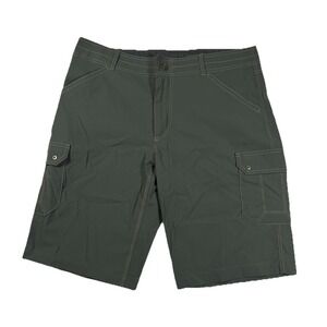 Kuhl Shorts Mens 38 Green Renegade Cargo Stretch Hiking Travel Outdoor Quick Dry